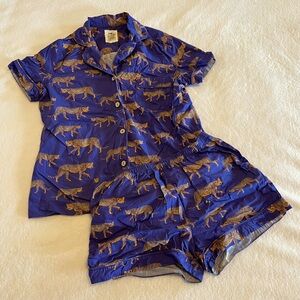 NWOT Cheetah Matching Pajama Set